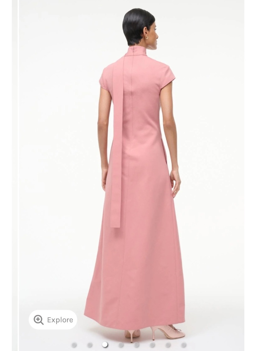 STAUD INGRID DRESS | ROSEWATER - Picture 5 of 11